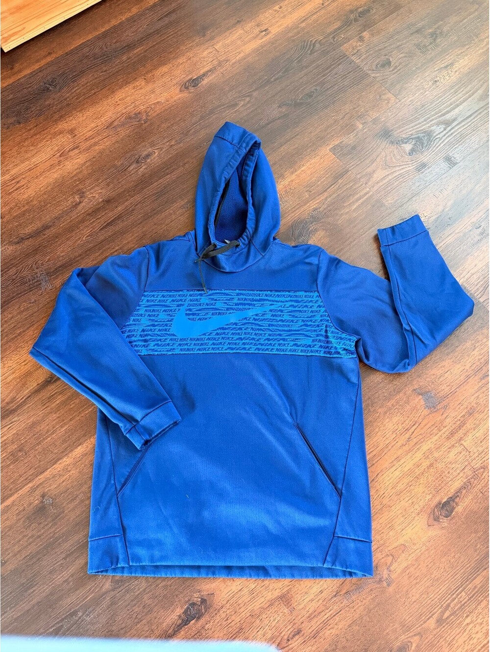 Nike | Men’s Blue Dri-FIT Pullover Hoodie | Size Large | 1186